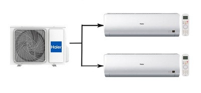 Мульти сплит-система на 2 комнаты Haier Super Match N 2U40S2SM1FA/AS09BS4HRA*2шт