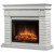 Каминокомплект: Очаг Electrolux EFP/P-2520LS N, портал Bricks 25 камень белый, белая эмаль