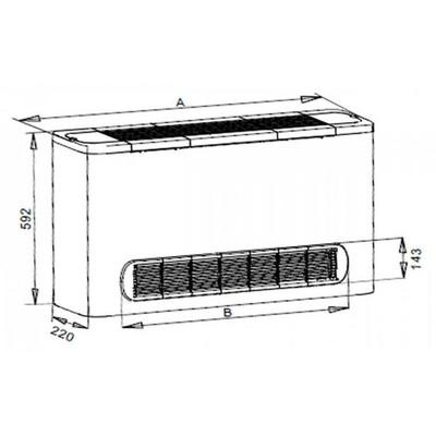 Напольно-потолочный фанкойл до 3.5 кВт General Climate GCX-W-01F