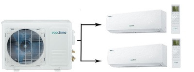 Мульти сплит-система на 2 комнаты Ecoclima Multi line R32 Free Match CMWM-H09/4R2 [W]*2/СM2-H16/4DR2
