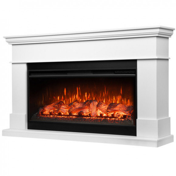 Каминокомплект: Очаг Royal Thermo Aurora RTFP/P-AR40LS, портал California 40, белый Каминокомплект: Очаг Royal Thermo Aurora RTFP/P-AR40LS, портал California 40, белый