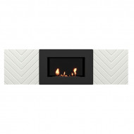 Каминокомплект:Тумба с биокамином Firelight BFP/P-1400V белая+набор керамических дров береза Каминокомплект:Тумба с биокамином Firelight BFP/P-1400V белая+набор керамических дров береза