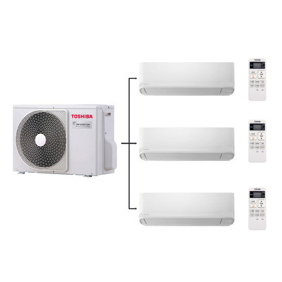 Мульти сплит-система на 3 комнаты Toshiba RAS-3M18U2AVG-E/RAS-B07J2KVG-E*3шт Мульти сплит-система на 3 комнаты Toshiba RAS-3M18U2AVG-E/RAS-B07J2KVG-E*3шт