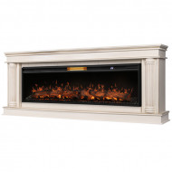 Каминокомплект: Очаг Royal Thermo Aurora RTFP/P-AR60LS, портал Olympia 60 сл. кость с зол. патиной Каминокомплект: Очаг Royal Thermo Aurora RTFP/P-AR60LS, портал Olympia 60 сл. кость с зол. патиной
