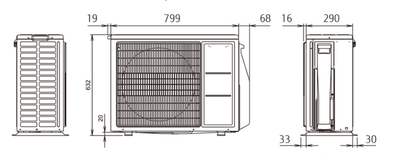 Внешний блок мульти сплит-системы на 2 комнаты Fujitsu Free match AOYG18KBTA2