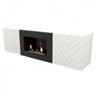 Тумба с биокамином Firelight BFP/P-1400V белая Тумба с биокамином Firelight BFP/P-1400V белая