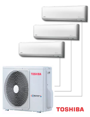 Внешний блок мульти сплит-системы на 3 комнаты Toshiba RAS-3M18G3AVG-E