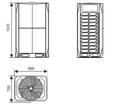 Наружный блок VRF системы Systemair SYSVRF2 M 252 AIR EVO HR R