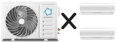 Внешний блок мульти сплит-системы на 2 комнаты ECOSTAR Ray Multi Free Match KVS-2FM18ST