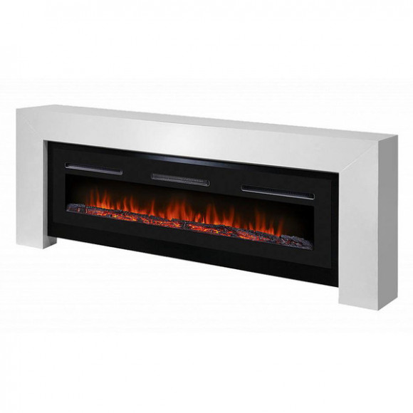 Каминокомплект Firelight: Очаг Infinity EFP/P-1600ULS, портал Suprema Long белый, черный Каминокомплект Firelight: Очаг Infinity EFP/P-1600ULS, портал Suprema Long белый, черный